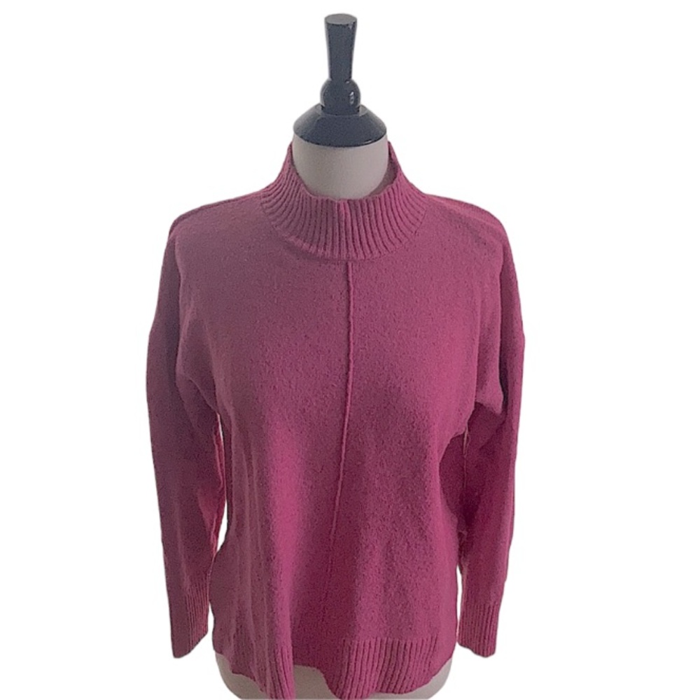 Pink Mock Neck Sweater